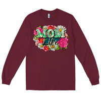 Burgundy Mom life Long Sleeve Tee - CowGirlArtShop