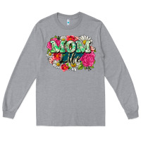 Heather Grey Mom life Long Sleeve Tee - CowGirlArtShop