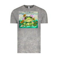 Cloud Rock frog with sunflower Vintage Tee - TumblerDesignByShophia