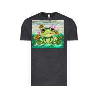 Vintage Black frog with sunflower Vintage Tee - TumblerDesignByShophia