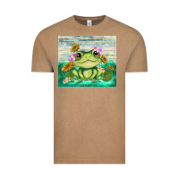 Vintage Coffee frog with sunflower Vintage Tee - TumblerDesignByShophia