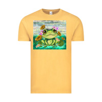 Vintage Mustard frog with sunflower Vintage Tee - TumblerDesignByShophia