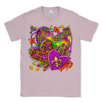 Lilac Mardi Gras hearts Classic Tee - NancyCooperArtShop