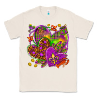 Natural Mardi Gras hearts Classic Tee - NancyCooperArtShop