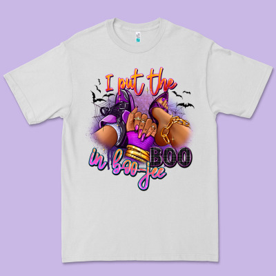 I Put The Boo In Boo-jee Sneaker And Heel Premium Tee Designed By Ranaportraitstore