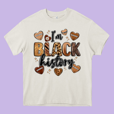 I'm Black History Heavy Core Tee Designed By Lillyallendesigns
