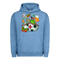 Pigment Pebble Blue nurse   juneteenth Urban Hoodie - AdoDesignShop