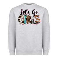 Heather Grey Let's Go Girls Heavyweight Sweatshirt - FaDigitalArtStudio