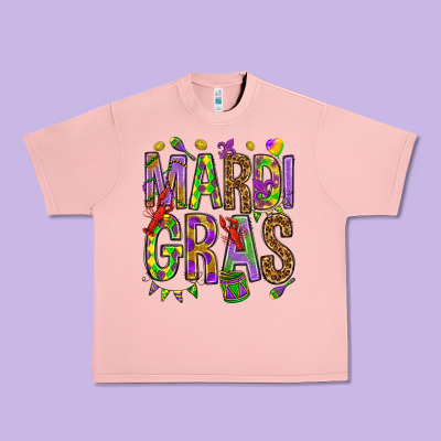 Mardi Gras Urban Heavy Tee Designed By Howdyjamesfarm