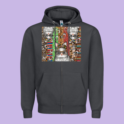 Easter Zipper Hoodie Designed By Cowhidedigitalart