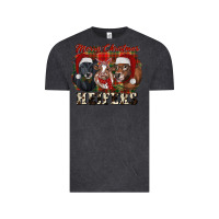 Vintage Black Merry Christmas Heifers Vintage Tee - RanaPortraitStore