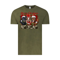 Vintage Olive Merry Christmas Heifers Vintage Tee - RanaPortraitStore