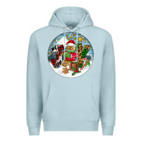 Blue Mist Joy gingerbread Premium Hoodie - FaDigitalArtStudio