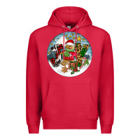 Cardinal Joy gingerbread Premium Hoodie - FaDigitalArtStudio
