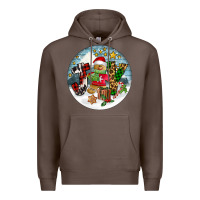 Coffee Joy gingerbread Premium Hoodie - FaDigitalArtStudio