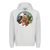 Dove Grey Joy gingerbread Premium Hoodie - FaDigitalArtStudio