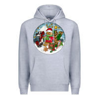 Heather Grey Joy gingerbread Premium Hoodie - FaDigitalArtStudio