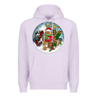 Lilac Joy gingerbread Premium Hoodie - FaDigitalArtStudio