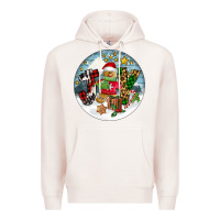 Pale Pink Joy gingerbread Premium Hoodie - FaDigitalArtStudio