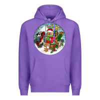 Purple Joy gingerbread Premium Hoodie - FaDigitalArtStudio