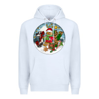 White Joy gingerbread Premium Hoodie - FaDigitalArtStudio