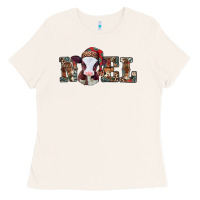 Bone western christmas baby cow noel Ladies Tee - Jasminsmagicworld