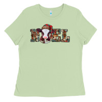 Matcha western christmas baby cow noel Ladies Tee - Jasminsmagicworld