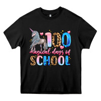 Black 100 magical days of school Heavy Core Tee - LillyAllenDesigns