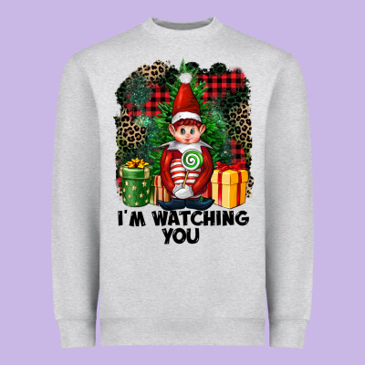I'm Watching You Elf Heavyweight Sweatshirt Designed By Fadigitalartstudio