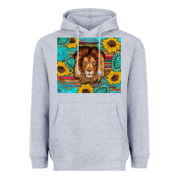 Heather Grey western lion tumbler Heavyweight Hoodie - Artiststas