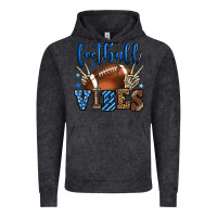 Vintage Black Football vibes blue and grey team color Vintage Hoodie - HowdyJamesFarm