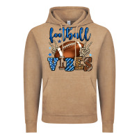 Vintage Coffee Football vibes blue and grey team color Vintage Hoodie - HowdyJamesFarm