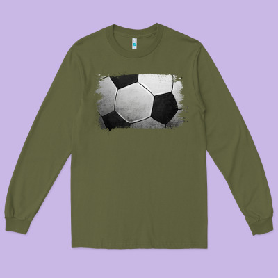 Soccer Brushstroke Long Sleeve Tee Designed By Jasminsmagicworld