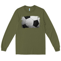 Army Green soccer brushstroke Long Sleeve Tee - Jasminsmagicworld