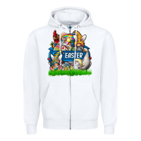 White easter Zipper Hoodie - CowhideDigitalArt