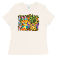 Bone hello summer pineapple Ladies Tee - BarkalooDesign