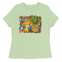 Matcha hello summer pineapple Ladies Tee - BarkalooDesign