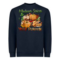 Navy whatever spices your pumpkin Heavyweight Sweatshirt - BundleAndBundleShop