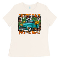 Bone country roads take me home old western truck Ladies Tee - Jasminsmagicworld