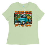Matcha country roads take me home old western truck Ladies Tee - Jasminsmagicworld