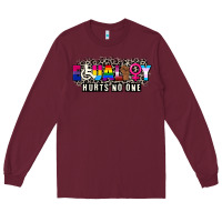 Burgundy Pride equality hurts no one Long Sleeve Tee - CowGirlArtShop