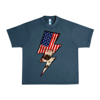 Midnight Navy Lightning Bolt Urban Heavy Tee - JahusDesignShop