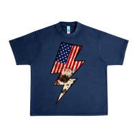 Navy Lightning Bolt Urban Heavy Tee - JahusDesignShop