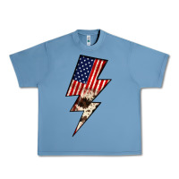 Pebble Blue Lightning Bolt Urban Heavy Tee - JahusDesignShop