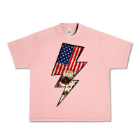Salmon Lightning Bolt Urban Heavy Tee - JahusDesignShop
