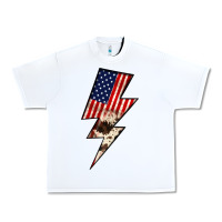 White Lightning Bolt Urban Heavy Tee - JahusDesignShop