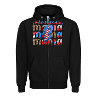 Black american mama Zipper Hoodie - CowhideDigitalArt