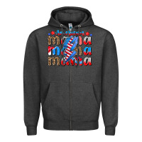 Charcoal Heather american mama Zipper Hoodie - CowhideDigitalArt