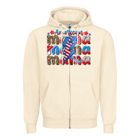 Sandshell american mama Zipper Hoodie - CowhideDigitalArt