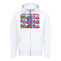 White american mama Zipper Hoodie - CowhideDigitalArt